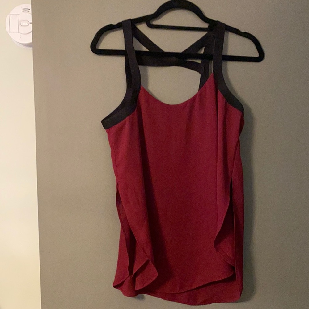 Burgundy tank blouse